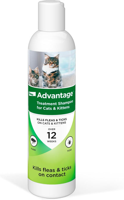 Advantage Cat Flea & Tick Shampoo for Kittens & Adult Cats | Kills Fleas & Ticks | 8 Oz.1