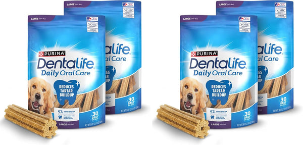 Purina Dentalife Daily Oral Care Large Dog Dental Chews Multipack - (Pack of 2) 30 Ct. Pouches10