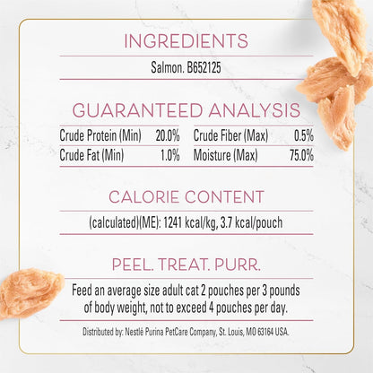 Purely Fancy Feast Natural Hand-Selected Flaked Salmon Entree Cat Treat - (5 Packs of 10) 1.06-Ounce Pouches7