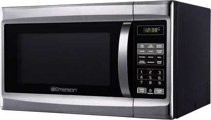 MW1338SB Countertop Microwave Oven, 6 Pre-Programmed Settings, Removable Glass Turntable, Child Safety Lock, 1.3 Cu Ft, 1000W, Stainless Steel1