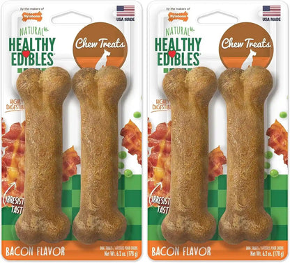 Nylabone Healthy Edibles Natural Dog Chews Long Lasting Roast Beef Flavor Treats for Dogs, Medium/Wolf (2 Count)15
