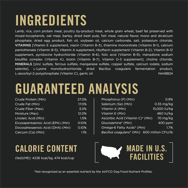 Purina Pro Plan High Protein Dog Food, Small Bites, SPORT 27/17 Lamb and Rice Formula - 37.5 Lb. Bag4