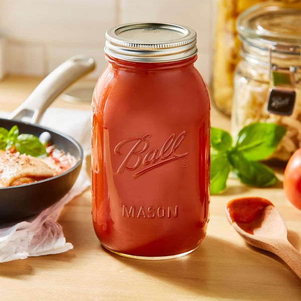 Regular Mouth 32-Ounces Mason Jar with Lids and Bands, Clear,(Pack of 2)9