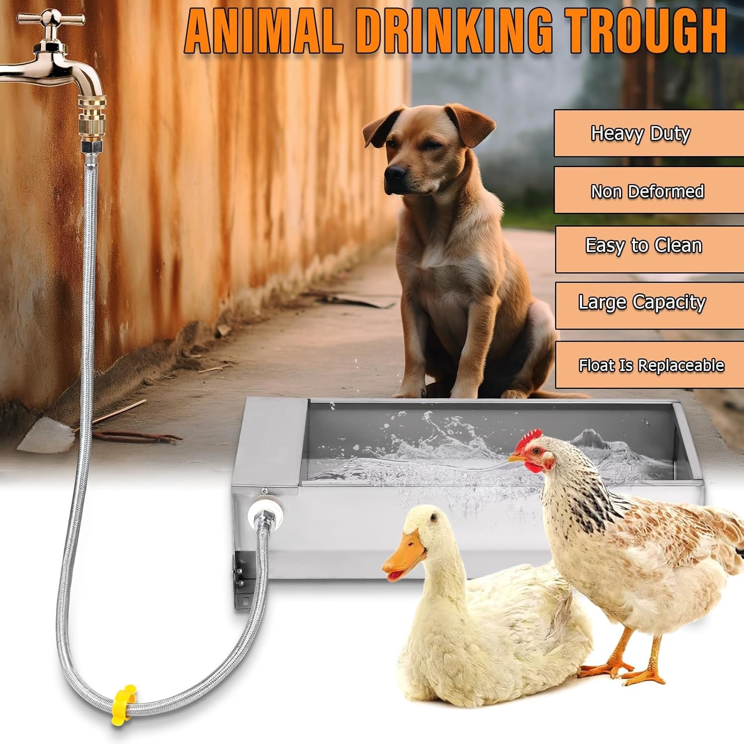 automatic-livestock-water-trough-large-capacity-self-filling-dog-waterer-outdoor-animal-drinking-water-bowl-dispenser-with-float-valve-stainless-steel-water-trough-for-horse-goat-pig-dog-sheep