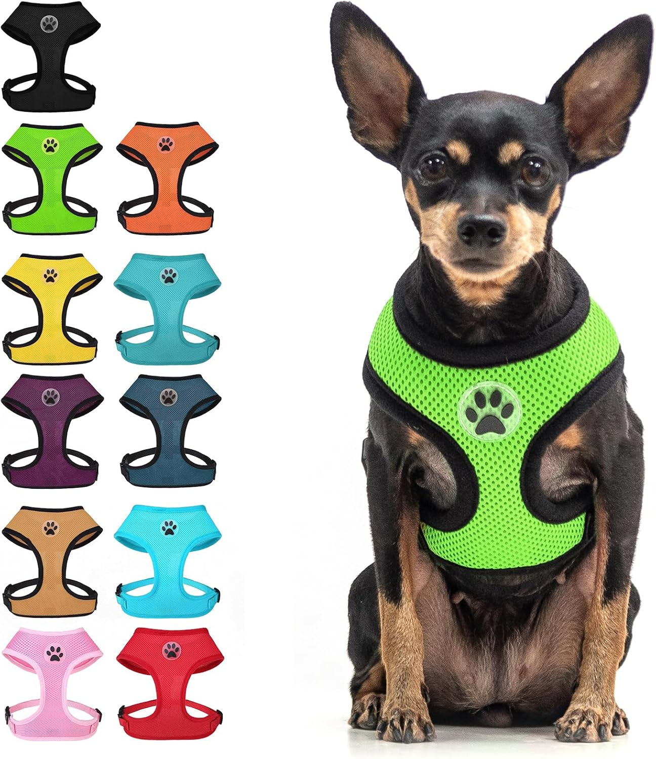 bingpet-small-dog-harness-no-pull-dog-harness-small-sized-dogs-soft-light-breathable-mesh-puppy-vest-with-safety-buckle-adjustable-step-in-pet-harnesses-for-easy-walking-running-training