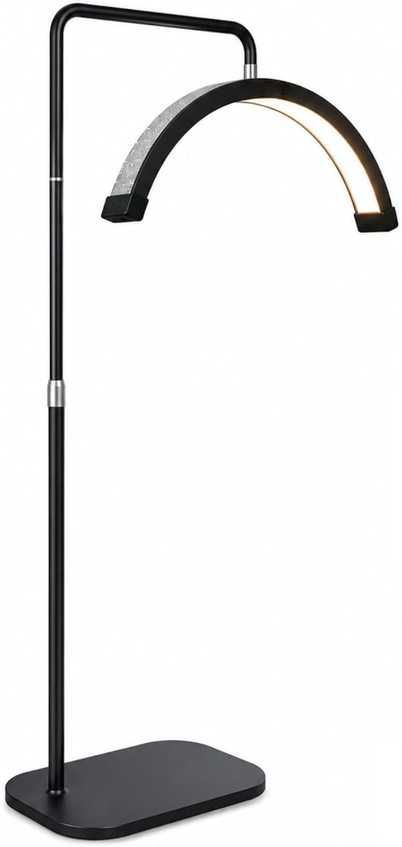 bling-half-moon-lash-light-dimmable-led-diamond-esthetician-light-for-eyelash-techs-led-floor-lash-lamp-with-adjustable-height-touch-control-stable-base-warm-cool-tones-black