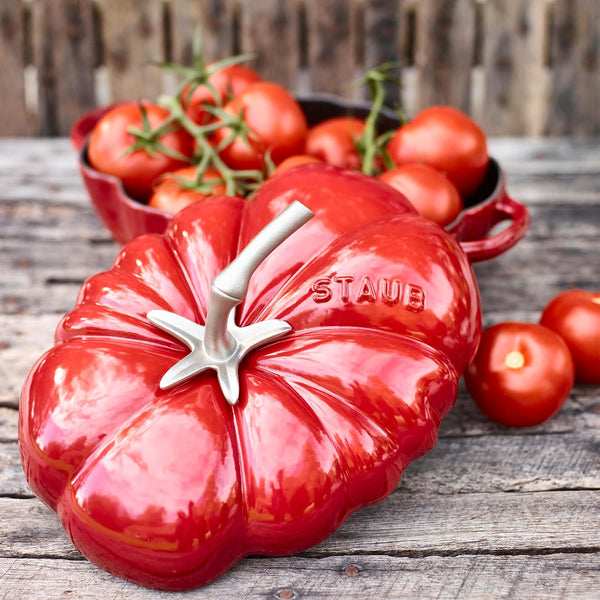 STAUB Cast Iron 3-Quart Tomato Cocotte, Dutch Oven, Made in France, Cherry2