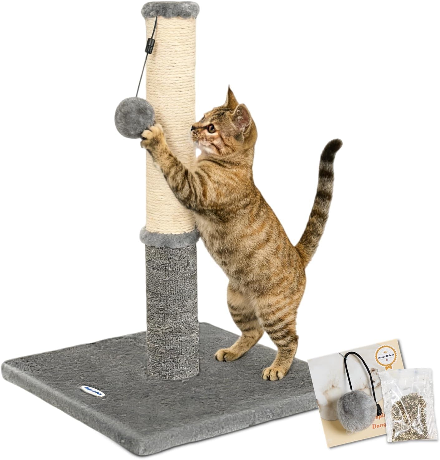 cat-scratching-post-cat-scratchers-for-indoor-cats-with-toys-for-kitten-medium-cats-sisal-carpet-in-one-for-various-scratching-needs-solid-structure-extra-free-toy-light-gray