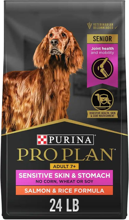 Purina Pro Plan Sensitive Skin and Stomach Dog Food Dry, Adult Salmon & Rice Formula, Digestive Health - 30 Lb. Bag13