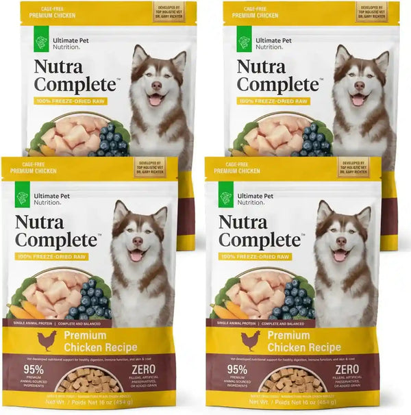 ULTIMATE PET NUTRITION Nutra Complete, 100% Freeze Dried Raw Veterinarian Formulated Dog Food with Antioxidants Prebiotics and Amino Acids (1 Pound, Beef)14
