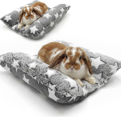 16.5 X 18In Washable Soft Rabbit Bed, Thickened and Softer Bunny Bed, Double-Sided Plush Rabbit Beds,Bed for Bunny,Bunny Beds for Rabbits Indoor1
