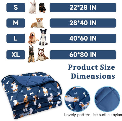 Dog Cooling Mat, Premium Lightweight Pet Cooling Blanket Bed Cover for Dogs, Cat, Puppies | Ice Silk Cooling Pad for Dogs Furniture Protector | Machine Washable Pet Blanket, 28''X40''6