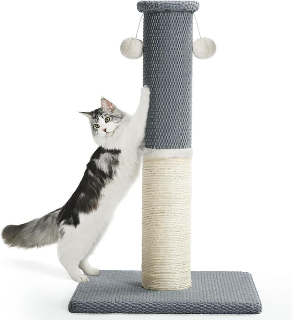 Made4Pets Tall Cat Scratching Post with Sisal & Carpet for Indoor Cats, 33" | Cat Scratcher with Wide Stable Base, Interactive Hanging Toys, Ideal for Adult Cats, Large Breeds and Full-Body Stretching16
