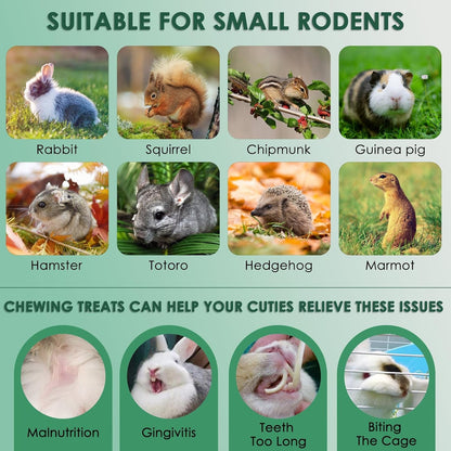 KATUMO Rabbit Toys, 220G / 7.7Oz Rabbit Treats Bunny Chews Guinea Pig Molar Treats for Bunny, Hamster, Chinchilla, Gerbil, Other Small Rodents5