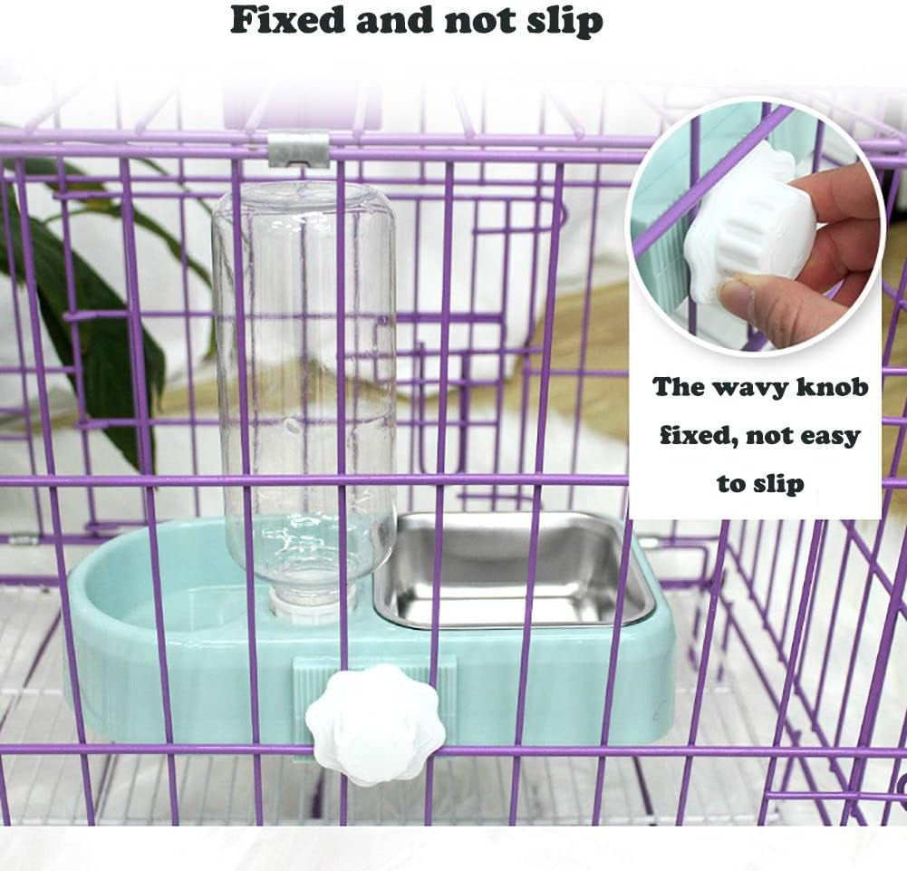love-dream-crate-dog-bowl-no-spill-kennel-hanging-pet-food-water-bowl-set-automatic-water-dispenser-and-removable-stainless-steel-bowls-raised-double-bowls-for-indoor-cats-rabbit-small-medium-dogs