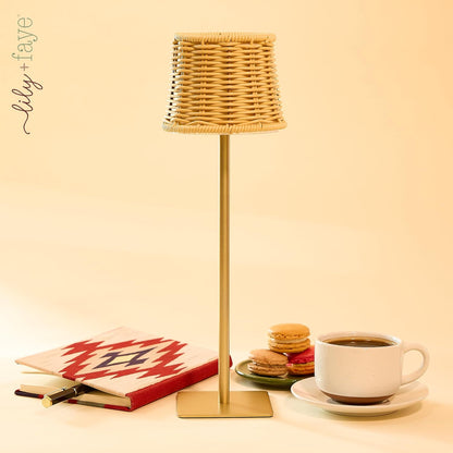 3-Piece Lamp Shade & Lamp Present Set – Scalloped, Conic, and Fabric Printed Shades, Gold7