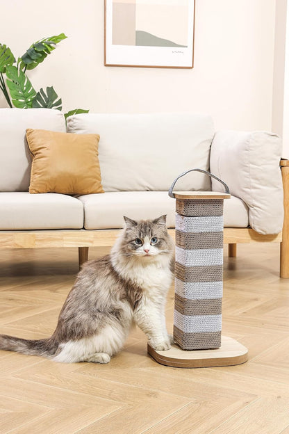 Cat Scratching Post for Indoor Cats, 23.6 Inch Tall Cardboard Cat Scratcher Pad for Kittens & Cats, Multi Surface Scratching Board, Easy Assembly, Protects Furniture6