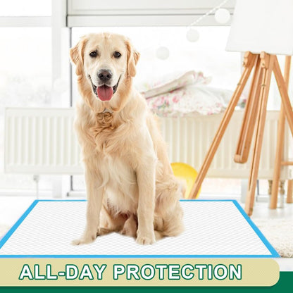 IMMCUTE Puppy Pads 22"X23" 100 Count | 6-Layer Leak-Proof & Super Absorbent Dog Training Pads | Disposable Potty Pads for Puppies, Dogs, Cats & Rabbits | Blue & White8