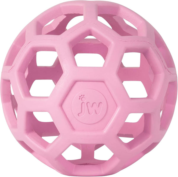 JW Pet Hol-Ee Roller™, Dog Toy Puzzle Ball, Natural Rubber, Small (3 Inch Diameter), Pink7