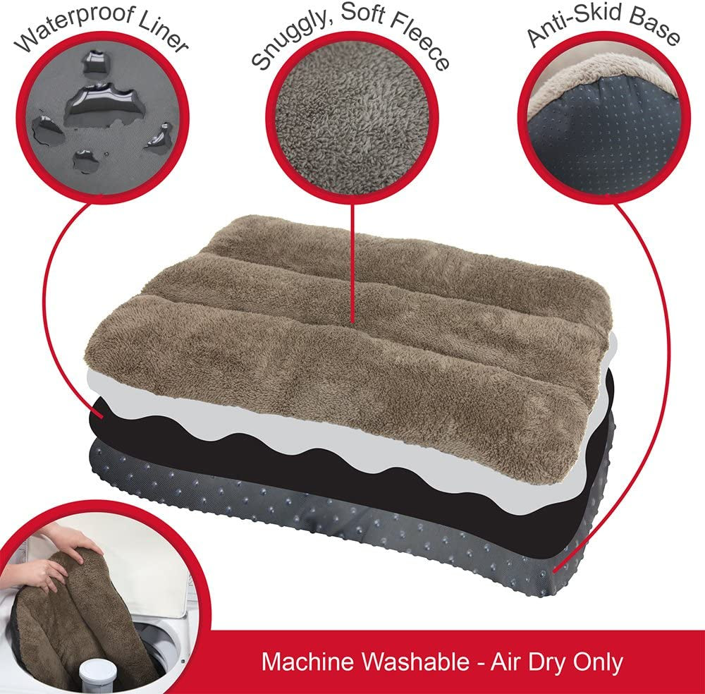 sportpet-designs-waterproof-pet-bed-fits-sportpet-plastic-dog-kennel-20-inches-brown