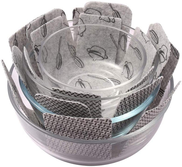 Pot and Pan Protectors for Stacking, 12Pcs & 3 Sizes, Separator Pads | Felt Pan Pot Dividers Protect Cookware, Glassware, Dishes and Cast Iron from Scratches and Chipping in Cabinet and RV Storage8