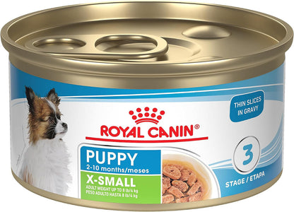ROYAL CANIN Size Health Nutrition X-Small Puppy Thin Slices in Gravy Dog Food, 3 Oz (Pack of 12)10