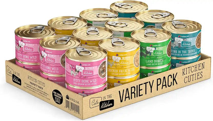 Weruva Cats in the Kitchen, Kitchen Cuties Variety Pack, Wet Cat Food, 3.2Oz Can (Pack of 12)37