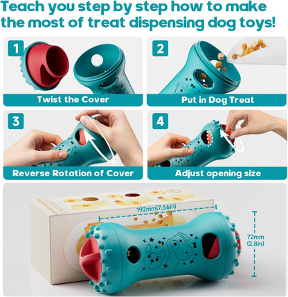 Interactive Dog Toys,Adjustable Treat Dispensing Toy to Keep Them Busy | Dog Enrichment for Brain Stimulation & Cognitive for Puppy Puzzle to Reduce Boredom-Ideal Gift for All Dogs(Rigid Nylon)5