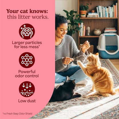 Fresh Step Advanced Clean Paws Multi Cat Clumping Litter with Febreze Freshness, Low Tracking, 18.5 Lb. Box, Pack of 29