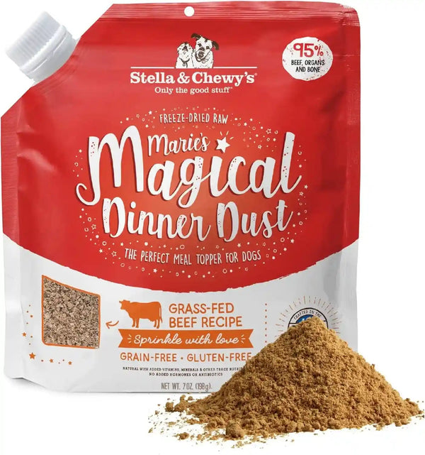 Stella & Chewy'S Freeze-Dried Raw Marie’S Magical Dinner Dust - - Premium Beef Dog Food Topper with Organic Fruits & Vegetables - Perfect for Picky Eaters - 7Oz1
