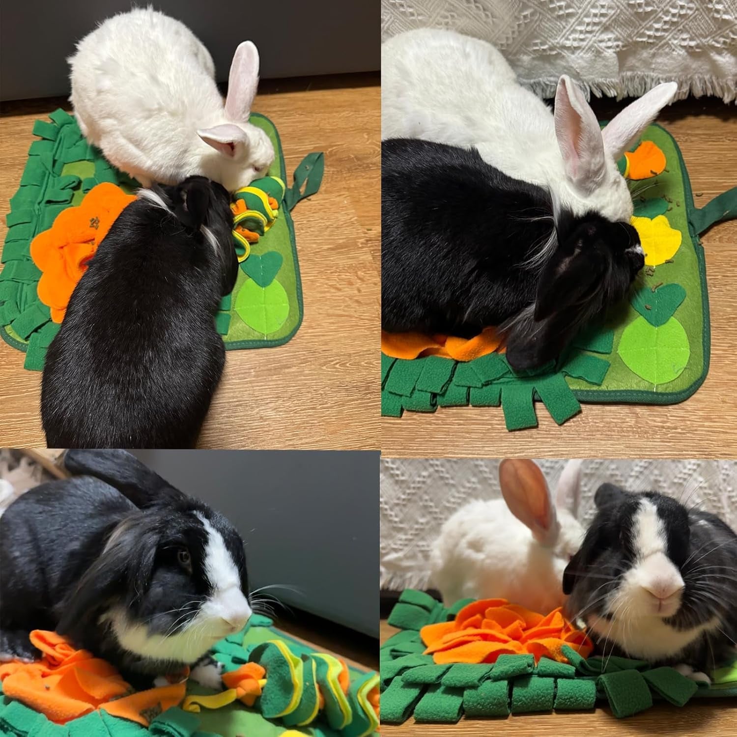rabbit-foraging-mat-bunny-snuffle-mat-for-small-animal-puzzle-toy-interactive-enrichment-toy-17-7-feed-treat-mat-for-rabbits-guinea-pigs-hamster-puppies-chinchillas-kitten-indoor-soft