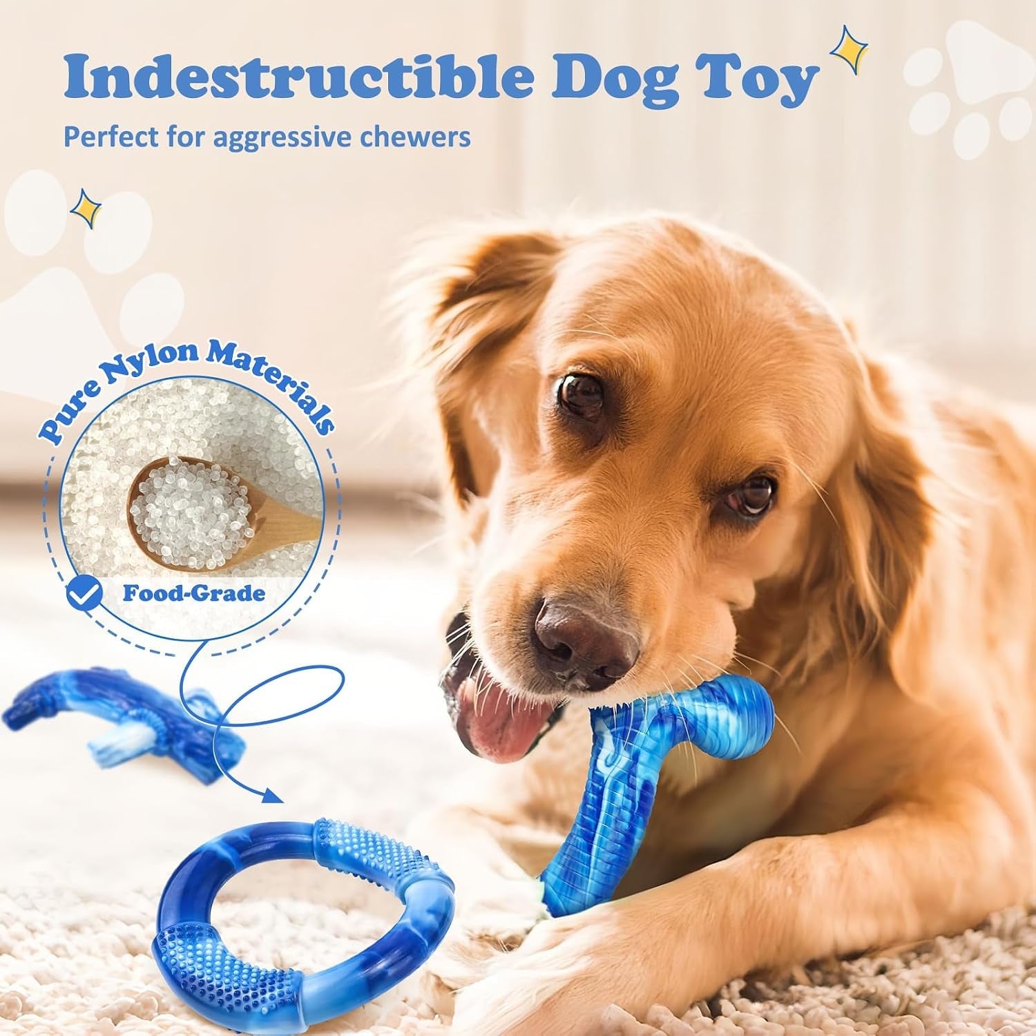furdog-3pack-dog-toys-for-aggressive-chewers-dog-chew-toy-tough-dog-toys-to-keep-them-busy-bacon-flavor-teething-chew-toys-dental-health-for-large-medium-small-breeds-blue