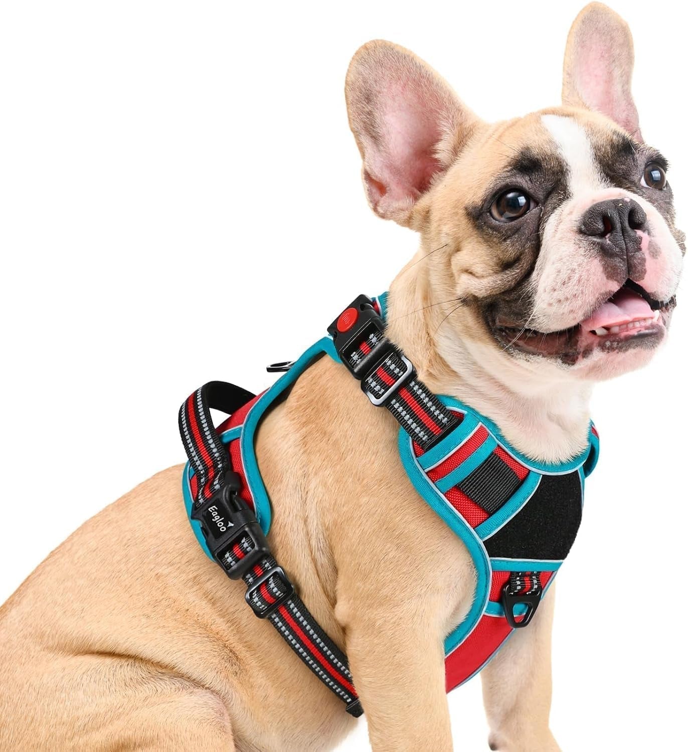 eagloo-dog-harness-no-pull-for-large-dogs-easy-on-off-with-3-buckles-no-choke-with-front-clip-adjustable-fit-molle-system-reflective-vest-easy-control-for-walking-black-large