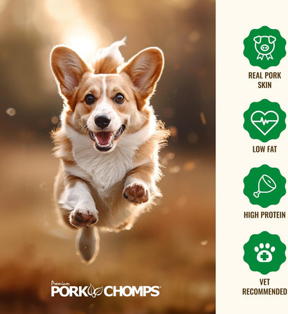 Pork Chomps Roasted Pork Skin Dog Chews, Ear Shapes, 10 Count5