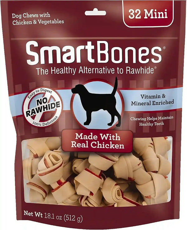 Smartbones Mini Bones with Real Peanut Butter 56 Count, Rawhide-Free Chews for Dogs19