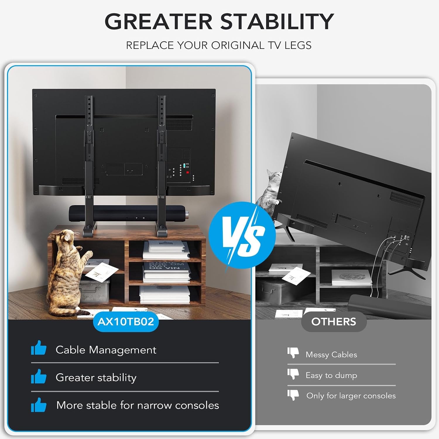 universal-tv-stand-table-top-tv-stand-base-wobble-replacement-for-most-24-to-80-inch-lcd-led-tvs-7-height-adjustable-tv-legs-hold-up-to-150lbs-max-vesa-800x500mm-black-ax10tb02
