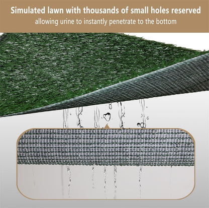 Nesightion——Dog Toilet That Can Drain Water, Dog Urinal.25 * 20 * 2 in | Includes a 6.6-Foot Drainage Pipe That Allows Pet Urine to Flow Away Directly, Saving the Owner'S Time6