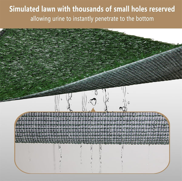 Nesightion——Dog Toilet That Can Drain Water, Dog Urinal.25 * 20 * 2 in | Includes a 6.6-Foot Drainage Pipe That Allows Pet Urine to Flow Away Directly, Saving the Owner'S Time6