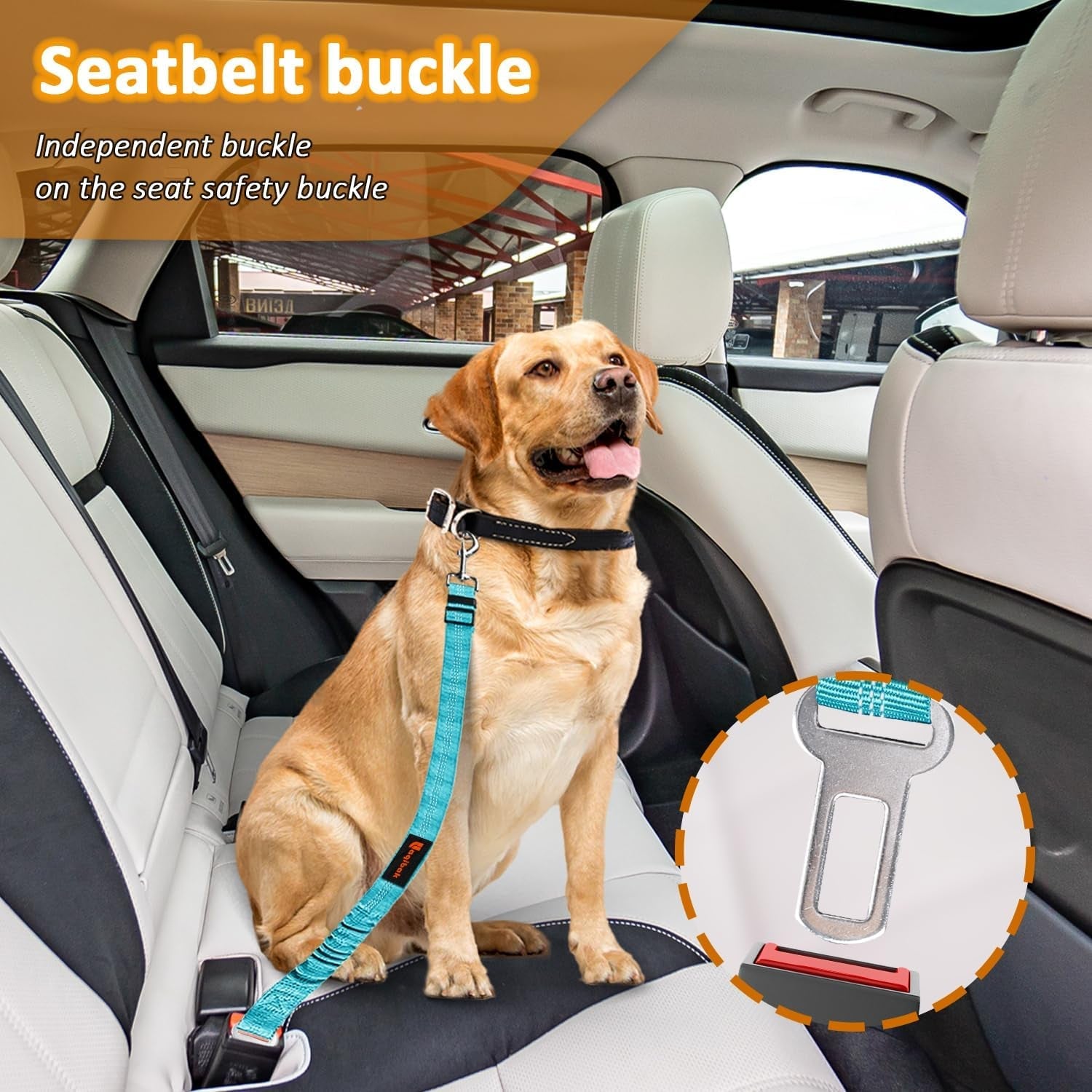 removable-dog-seat-belt-harness-for-car-3-in-1-pet-dog-car-seatbelt-leash-retractable-restraint-secures-to-vehicle-headrest-adjustable-reflective-bungee-dog-seatbelt-tether-blue-and-black-retractable-headrest-mounted-restraint-adjustable-reflective-bungee-dog-seatbelt-tether-blue-and-black