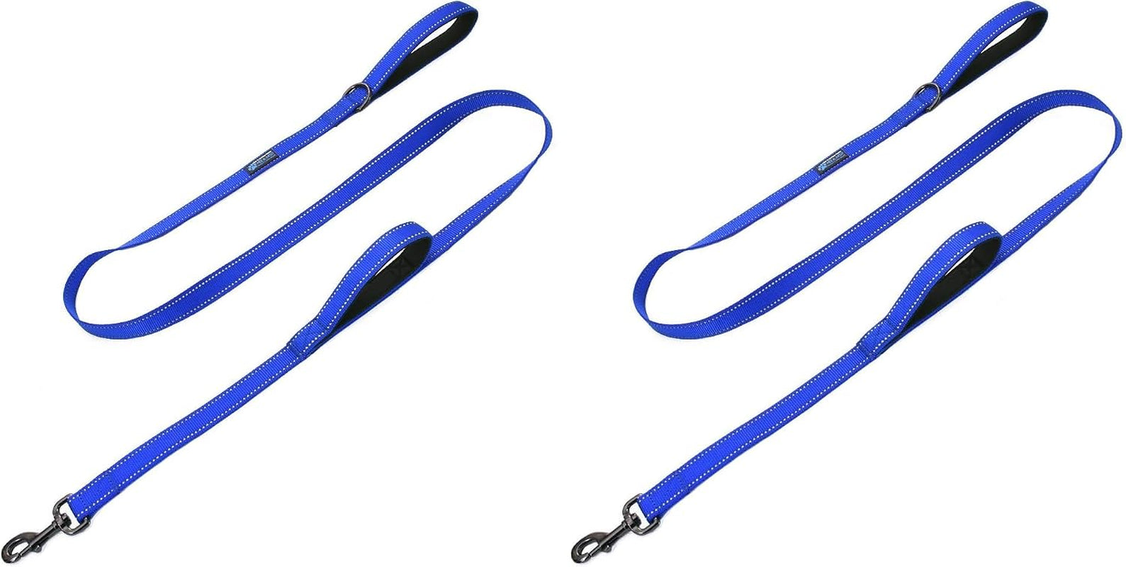 max-and-neo-double-handle-traffic-dog-leash-reflective-donates-to-dog-rescue-black-6-ft