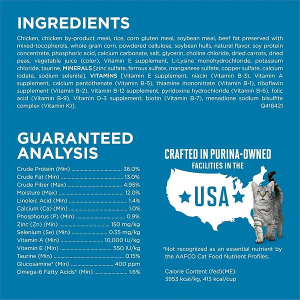 Purina ONE High Protein, Natural Senior Dry Cat Food, Indoor Advantage Senior+ - 3.5 Lb. Bag4