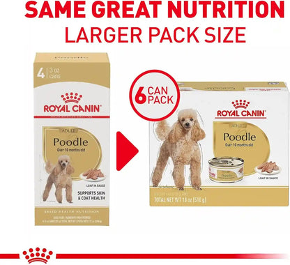 Royal Canin Breed Health Nutrition Poodle Adult Loaf in Sauce Dog Food, 3 Oz (Pack of 6)2