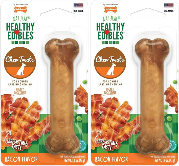 Nylabone Healthy Edibles Dog Treats Variety Pack, Small, 3 Count | Roast Beef, Chicken, & Bacon Flavor, Natural Dog Treats, USA Made, Highly Digestible, Dog Bones for Small Dogs up to 25 Lbs11