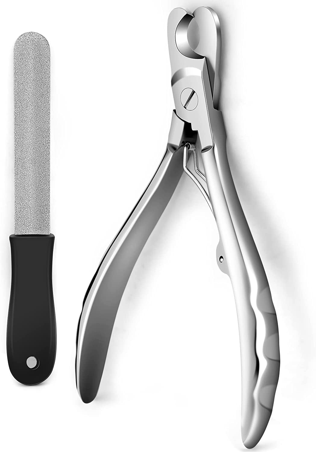 heavy-duty-dog-nail-clippers-for-large-dogs-thick-nails-silver-upgrade-wide-open-nail-trimmer-cut-like-butter-professional-full-metal-razor-sharp-for-all-dogs-with-thick-toenails