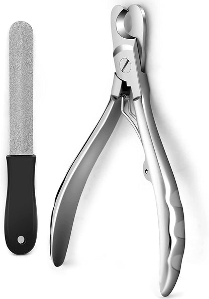 Heavy Duty Dog Nail Clippers for Large Dogs & Thick Nails (Silver) | Upgrade Wide Open Nail Trimmer Cut like Butter, Professional Full Metal Razor Sharp for All Dogs with Thick Toenails1