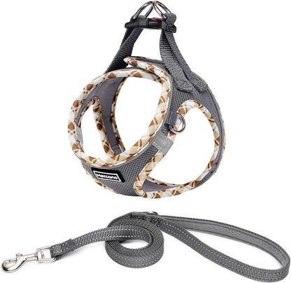 Mercano Soft Mesh Dog Harness and Leash Set, Step-In Reflective Breathable Lightweight Vest Harnesses with Safety Buckle for Small Dogs, Cats (Pink, S)16