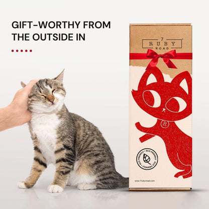 7 Ruby Road Wall Mounted Cat Scratcher, Replaceable Sisal Scratching Post | for Indoor Cats & Large Breeds — 29.5" Tall, Solid Pine with Natural Woven Sisal, No Glue or Staples, Easy Wall Mount7