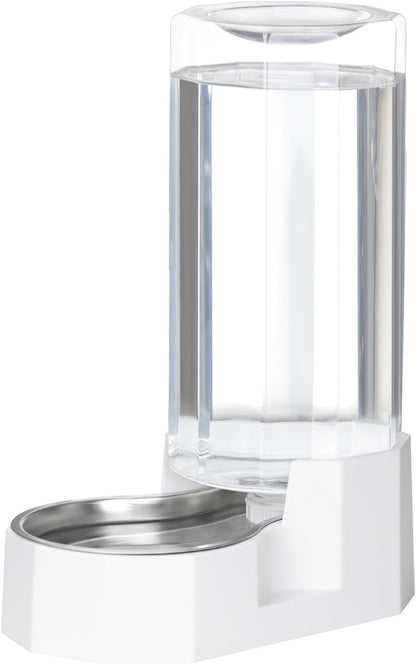 Sfozstra 5L Cat Gravity Water Bowl Dispenser: Stainless Steel Bowl | No Power Needed / No Filter Required / Spill Proof Design / Easy Cleaning / Cats & Small Dogs / Home Crate Area & Travel10