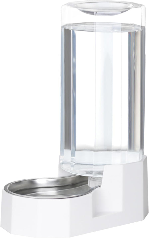 Sfozstra 5L Cat Gravity Water Bowl Dispenser: Stainless Steel Bowl | No Power Needed / No Filter Required / Spill Proof Design / Easy Cleaning / Cats & Small Dogs / Home Crate Area & Travel10