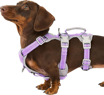 Huntboo Escape Proof Harness, No Slip Dog Harness Escape Proof, Fully Reflective Harness with Handle, Breathable, Durable, Adjustable Vest for Medium Dogs Walking and Training Gear (Black, M)23